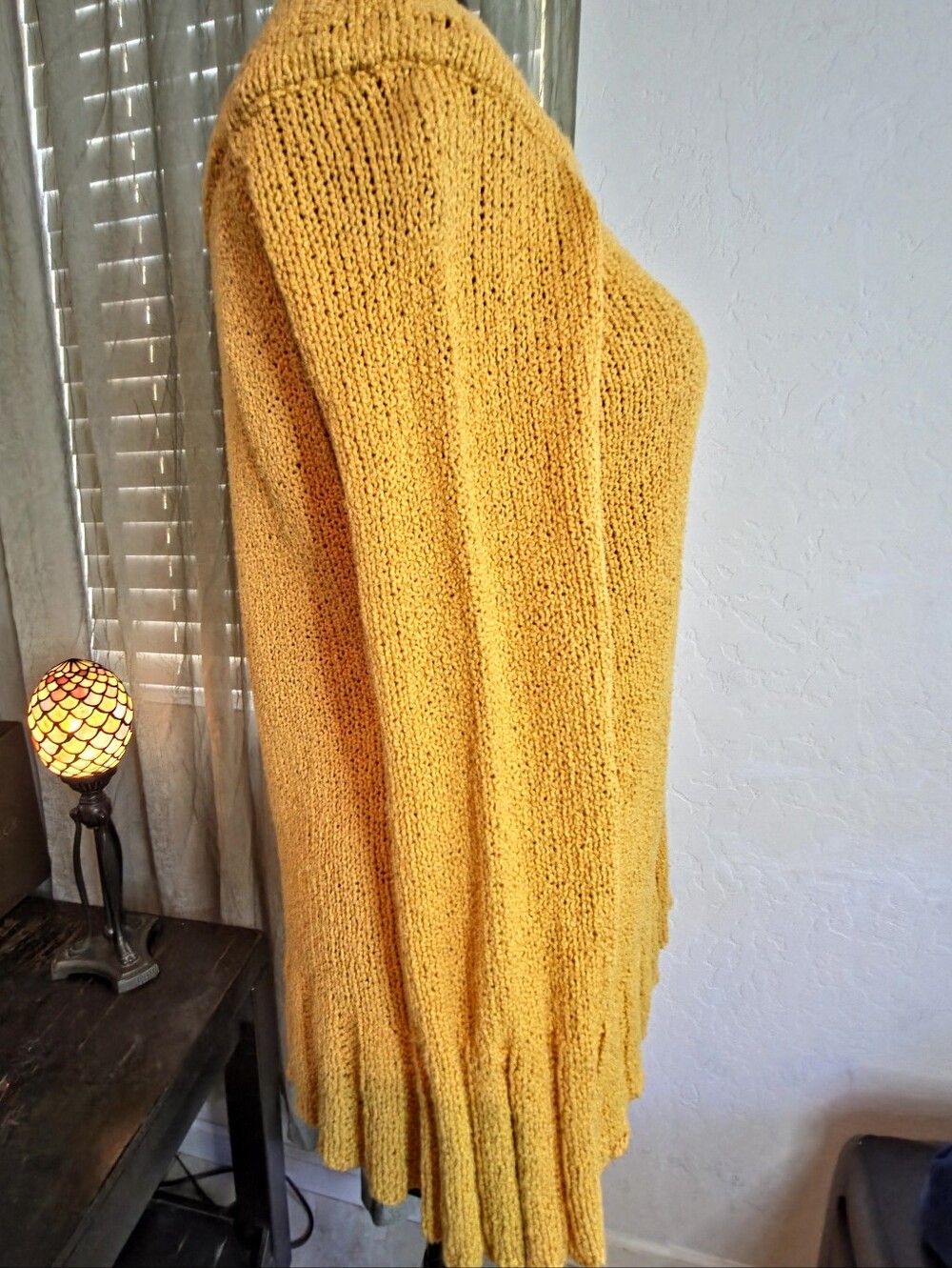 Blu Pepper Off-the-Shoulder Sunflower Yellow Knit Sweater #0364 - Picture 4 of 9